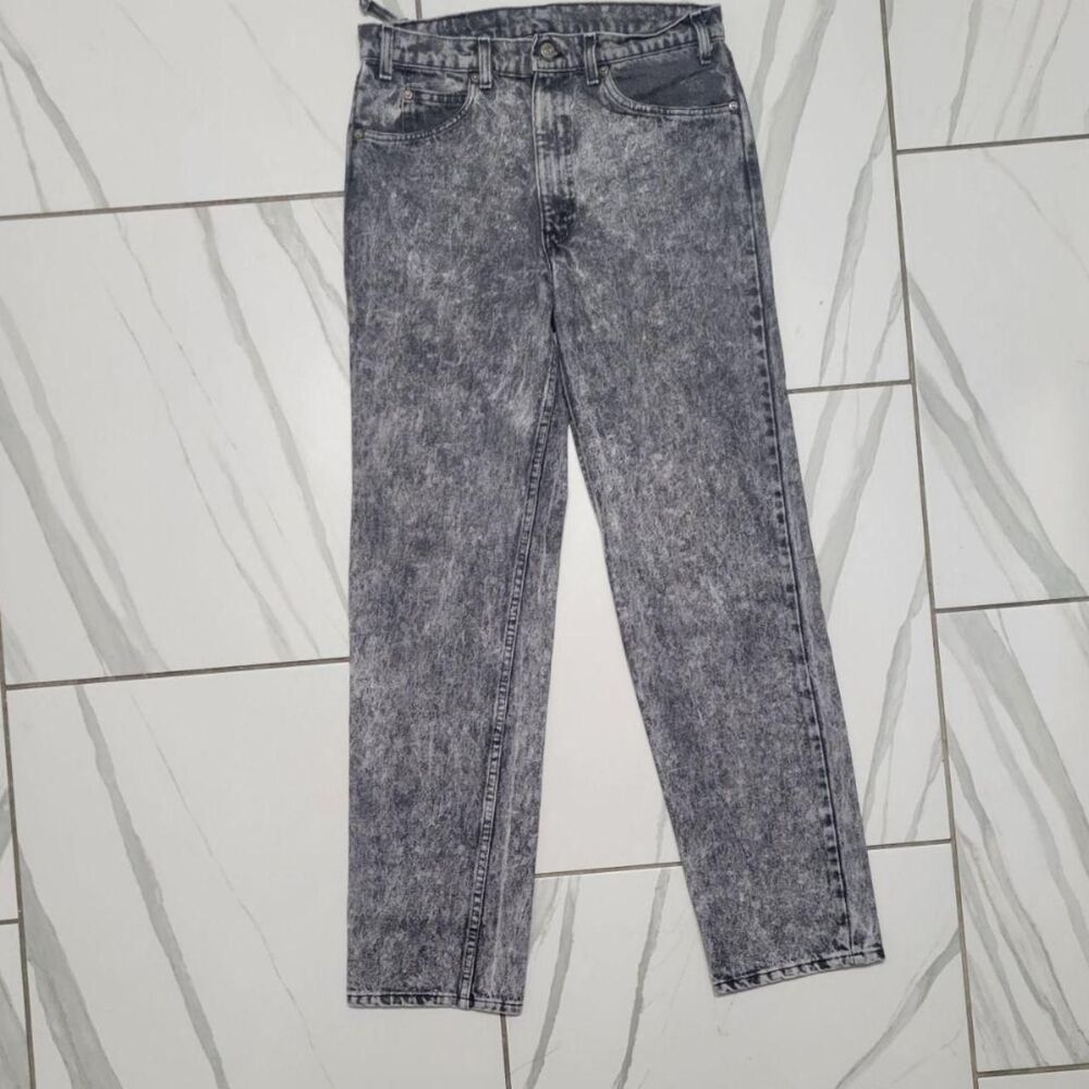 Levi-s Men's Grey and Black Jeans